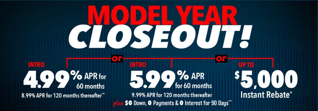 Model Year Closeout